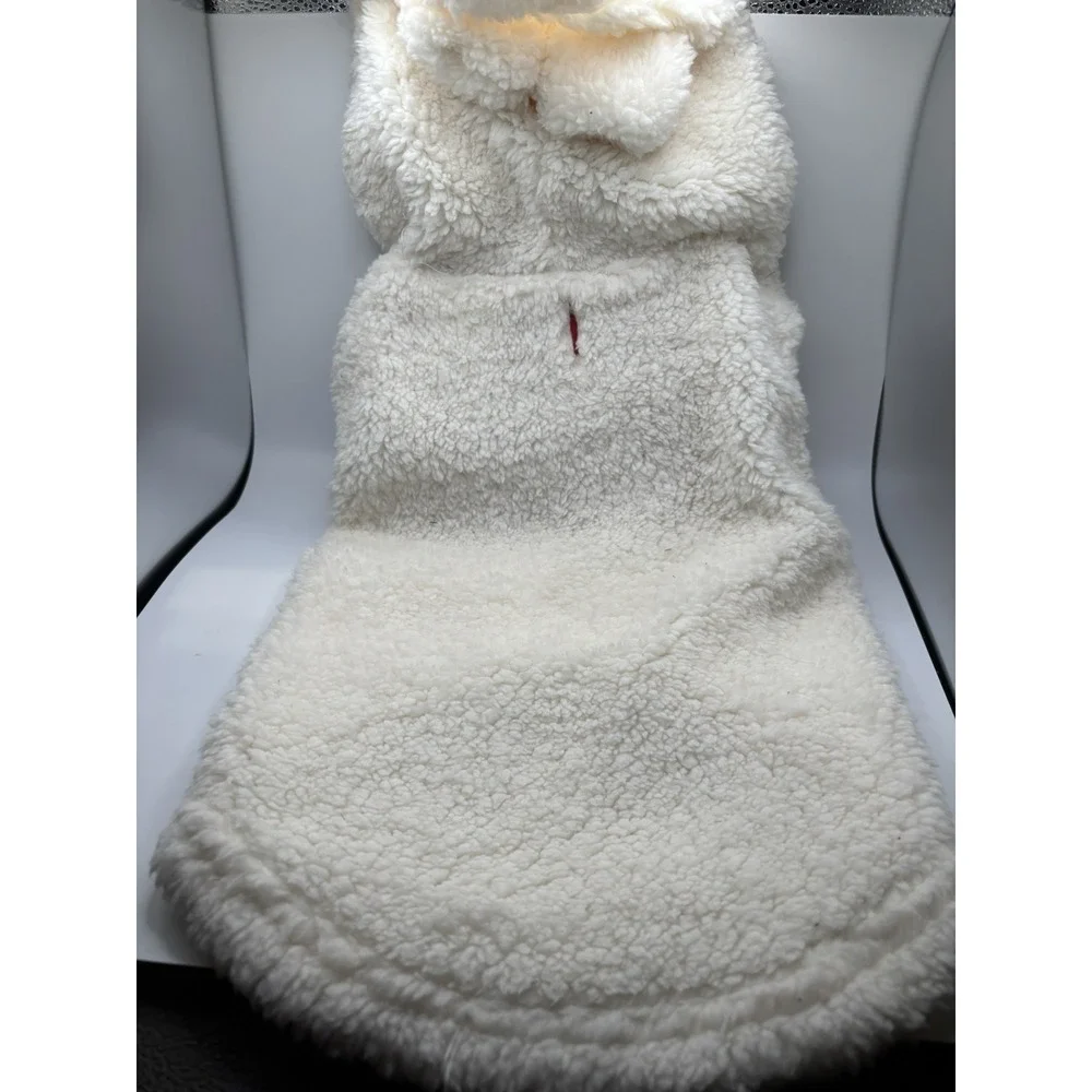 Wondershop Pet Hoodie White Fuzzy with Ears Size Medium‎